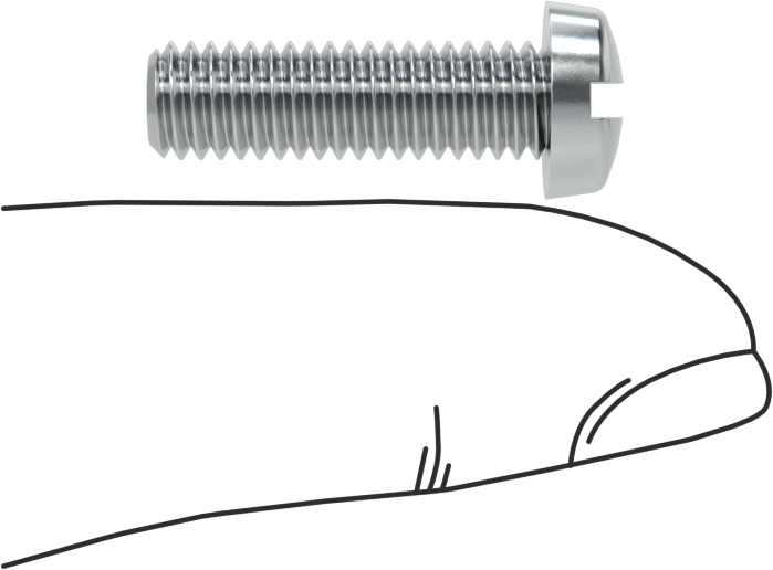 Çinko Kaplı Çelik Dar Peynir Başlı Oluklu Vida, M6 x 1 mm Diş, 20 mm Uzunluk, 10 mm Başlık Çapı
