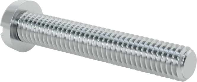 Çinko Kaplı Çelik Dar Peynir Başlı Oluklu Vida, M6 x 1 mm Diş, 35 mm Uzunluk, 10 mm Başlık Çapı