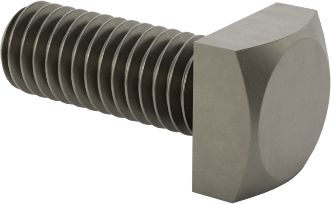 Düşük Mukavemetli ASTM A Sınıfı Çelik Kare Başlı Vida, 3/8"-16 Diş Boyutu, 1" Uzunluk