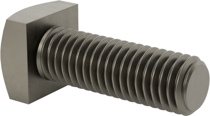 Düşük Mukavemetli ASTM A Sınıfı Çelik Kare Başlı Vida, 1/2"-13 Diş Boyutu, 1-1/2" Uzunluk