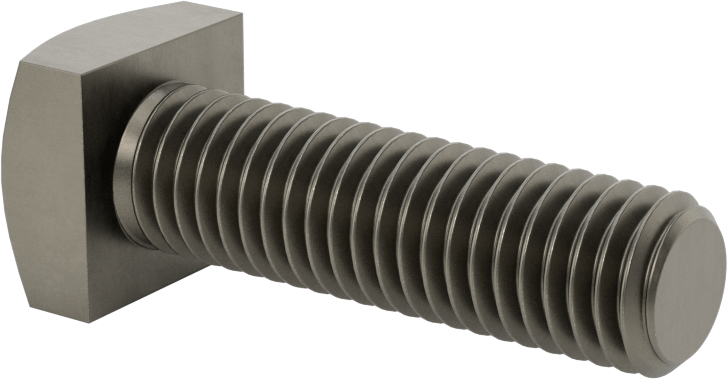 Düşük Mukavemetli ASTM A Sınıfı Çelik Kare Başlı Vida, 1/2"-13 Diş Boyutu, 1-3/4" Uzunluk