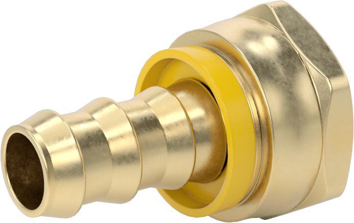 Hava ve Su için Pirinç Takmalı Hortum Bağlantısı, 1/2" Hortum İç Çapı x 3/4 GHT Dişi için Düz Adaptör