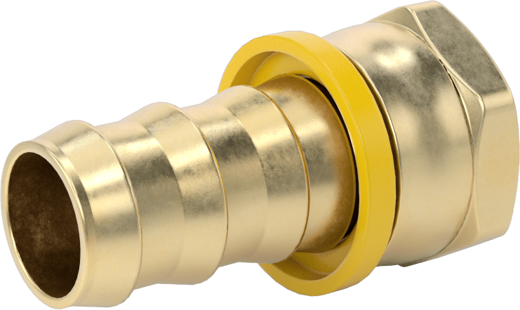 Hava ve Su için Pirinç Takmalı Hortum Bağlantısı, 3/4" Hortum İç Çapı x 3/4 GHT Dişi için Düz Adaptör