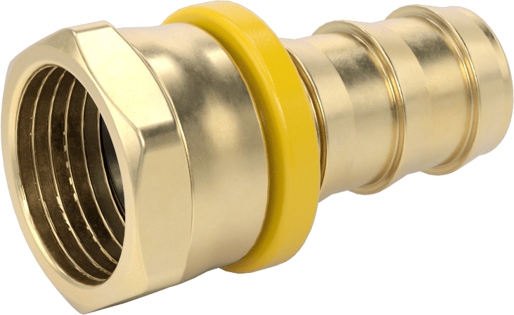 Hava ve Su için Pirinç Takmalı Hortum Bağlantısı, 3/4" Hortum İç Çapı x 3/4 GHT Dişi için Düz Adaptör