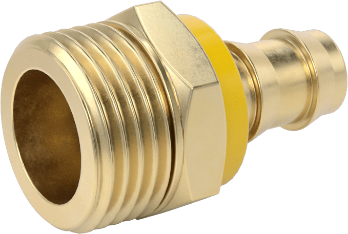 Hava ve Su için Pirinç Takmalı Hortum Bağlantısı, 1/2" Hortum İç Çapı için Düz Adaptör, 3/4 GHT Erkek