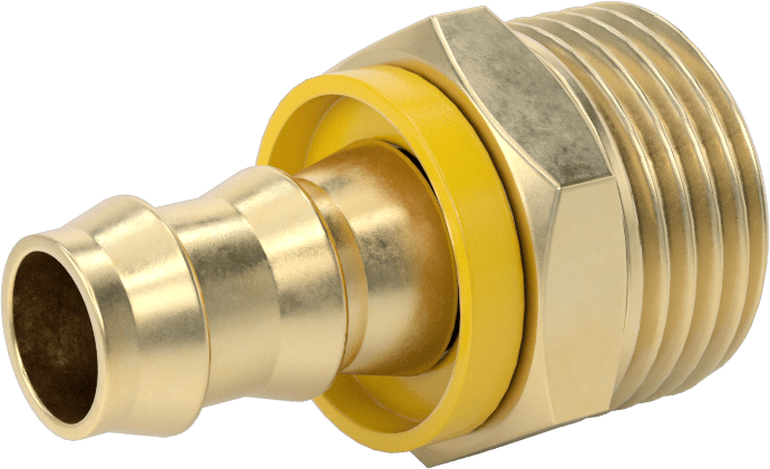Hava ve Su için Pirinç Takmalı Hortum Bağlantısı, 1/2" Hortum İç Çapı için Düz Adaptör, 3/4 GHT Erkek