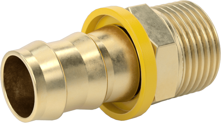 Hava ve Su için Pirinç Takmalı Hortum Bağlantısı, 3/4" Hortum İç Çapı için Düz Adaptör, 3/4 GHT Erkek