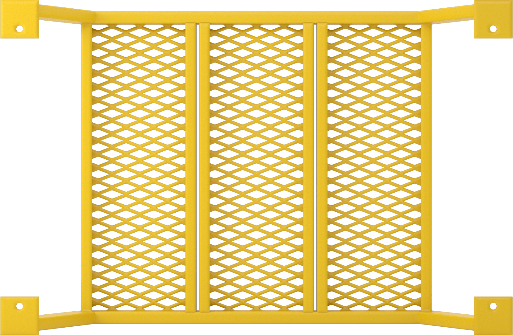 Alçak Çapraz Merdivenler, Toz Boyalı Çelik, 9“ Yükseklik x 26-1/2” Genişlik x 3'4" Yükseklik Toplam