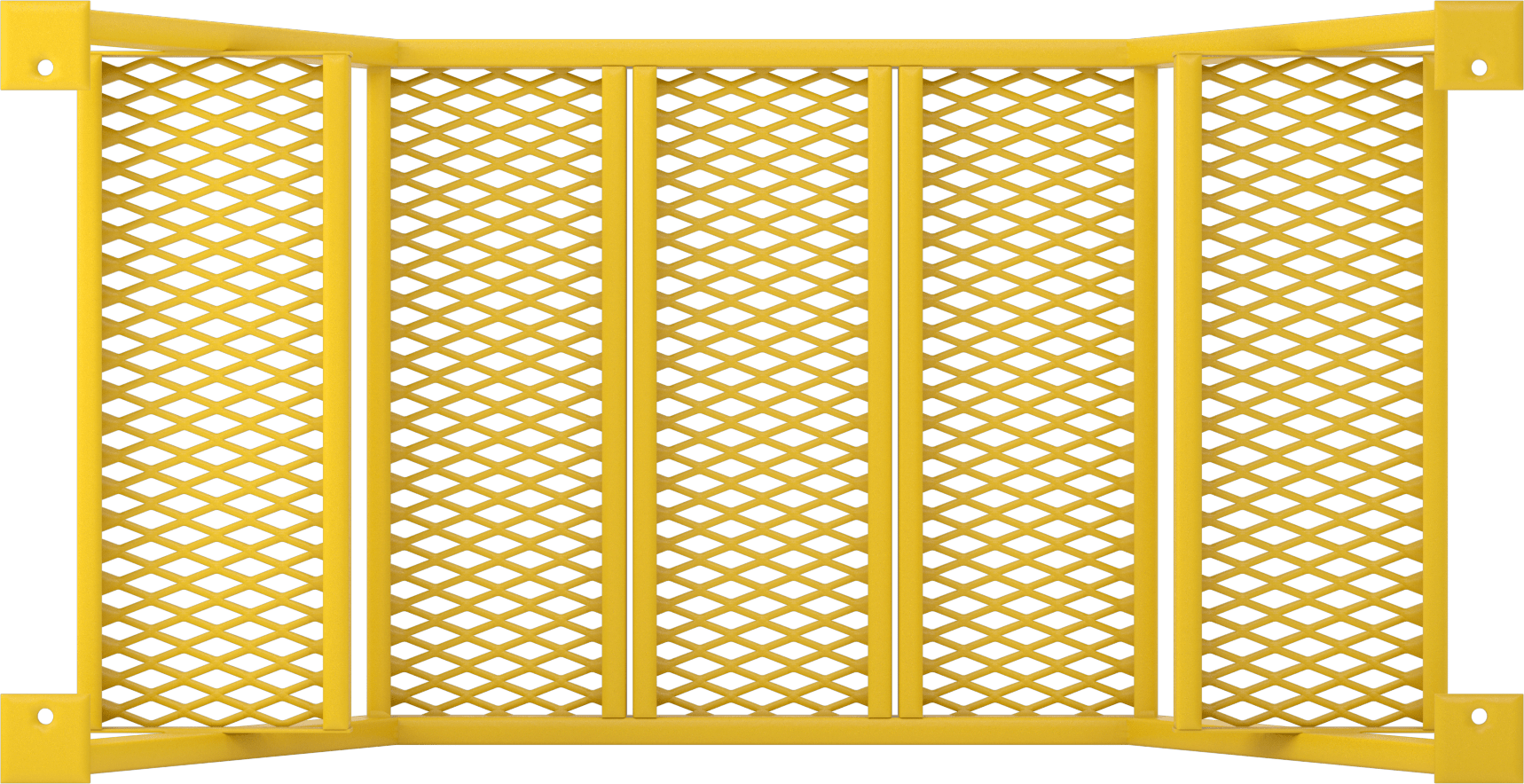 Alçak Çapraz Merdivenler, Toz Boyalı Çelik, 1'7“ Yükseklik x 26,5” Genişlik x 4'3" Derinlik Toplam
