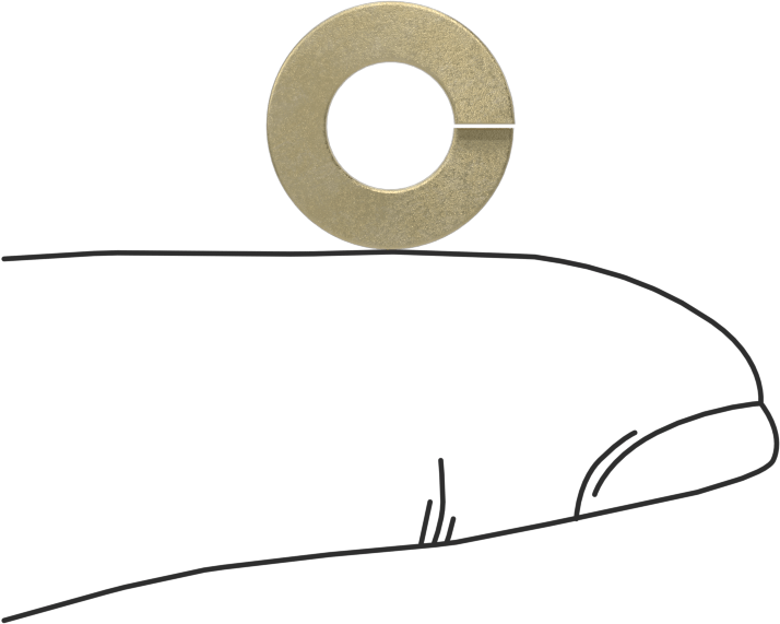 Mil. Spec. Yaylı Pul, Çinko-Sarı-Kromat Kaplı Çelik, 1/4" Vida için, MS35338