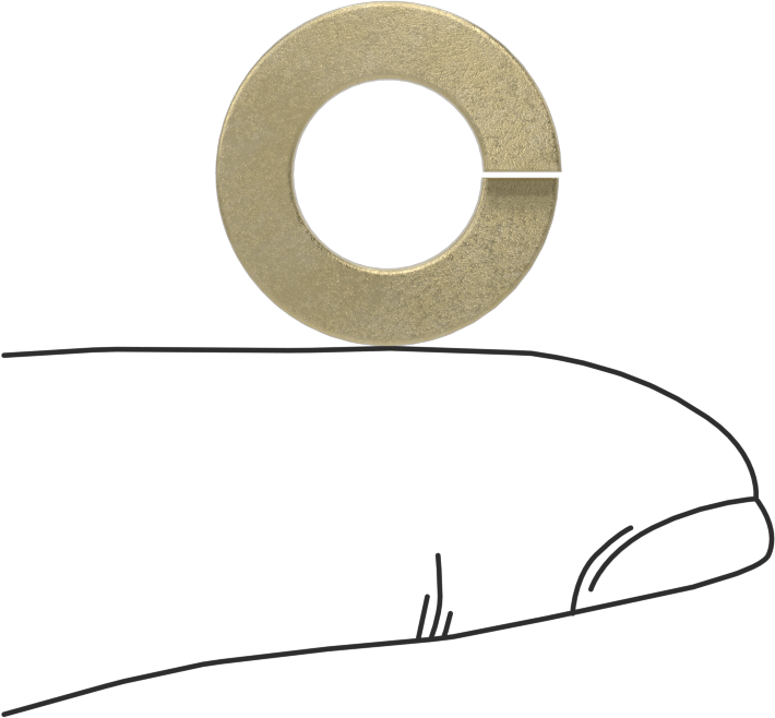 Mil. Spec. Yaylı Pul, Çinko-Sarı-Kromat Kaplı Çelik, 3/8" Vida, MS35338