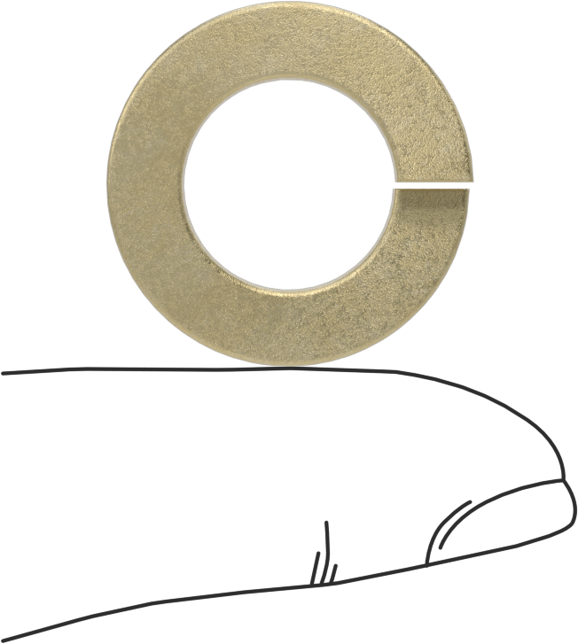 Mil. Spec. Yaylı Pul, Çinko-Sarı-Kromat Kaplı Çelik, 9/16" Vida için, MS35338