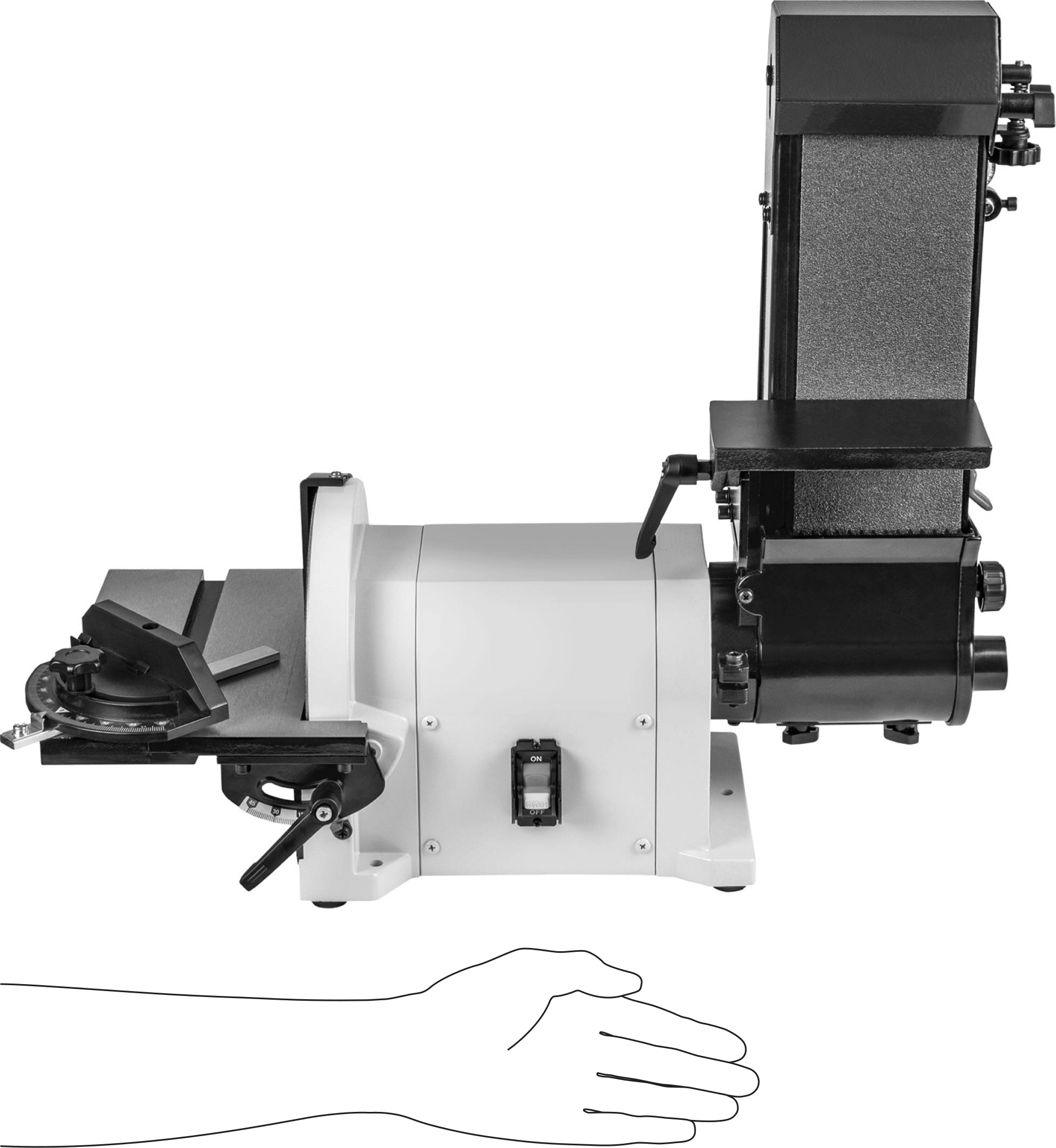 Hafif Hizmet Tipi Kombinasyon Disk ve Bant Zımpara Makinesi, 3/4 hp