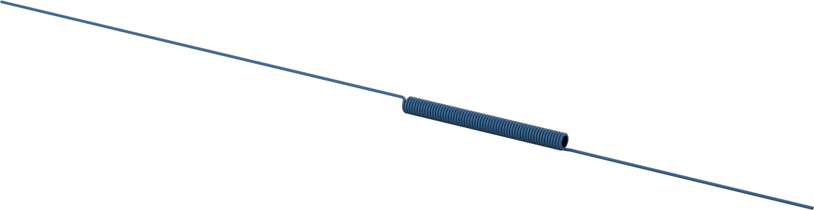 Kendinden Geri Çekilen Sert Poliüretan Boru, Hava ve Su için, Opak Mavi, 5/32" ID, 1/4" OD, 25 Fit Uzunluk