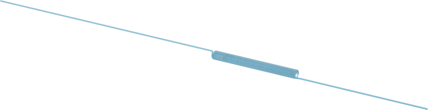Kendinden Geri Çekilen Sert Poliüretan Boru, Hava ve Su için, Şeffaf Mavi, 5/32" ID, 1/4" OD, 25 Fit Uzunluk