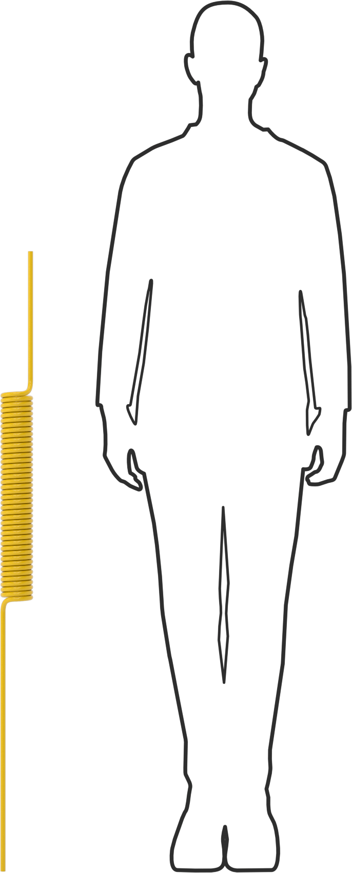 Kendinden Geri Çekilen Sert Poliüretan Boru, Hava ve Su için, Opak Sarı, 1/4" ID, 3/8" OD, 25 Fit Uzunluk