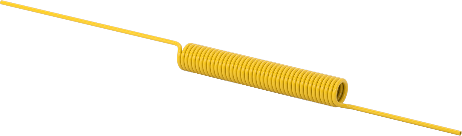 Kendinden Geri Çekilen Sert Poliüretan Boru, Hava ve Su için, Opak Sarı, 1/4" ID, 3/8" OD, 25 Fit Uzunluk