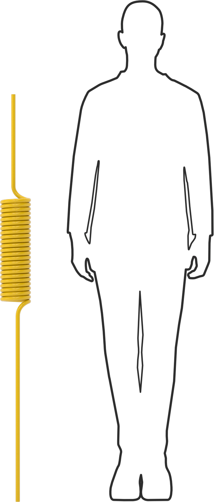 Kendinden Geri Çekilen Sert Poliüretan Boru, Hava ve Su için, Opak Sarı, 3/8" ID, 9/16" OD, 25 Fit Uzunluk