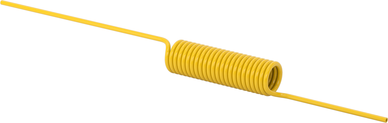 Kendinden Geri Çekilen Sert Poliüretan Boru, Hava ve Su için, Opak Sarı, 3/8" ID, 9/16" OD, 25 Fit Uzunluk