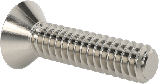 316 Paslanmaz Çelik Phillips Düz Başlı Vida, 0-80 Diş Boyutu, 1/4" Uzunluk