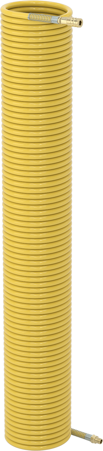 Bağlantı Parçaları ile Geri Çekilebilir Hava Hortumu, Pirinç Hızlı Bağlantı Kesme 1/4 Soket x 1/4 NPT Erkek, 1/2" OD, 38 Fit Uzunluk