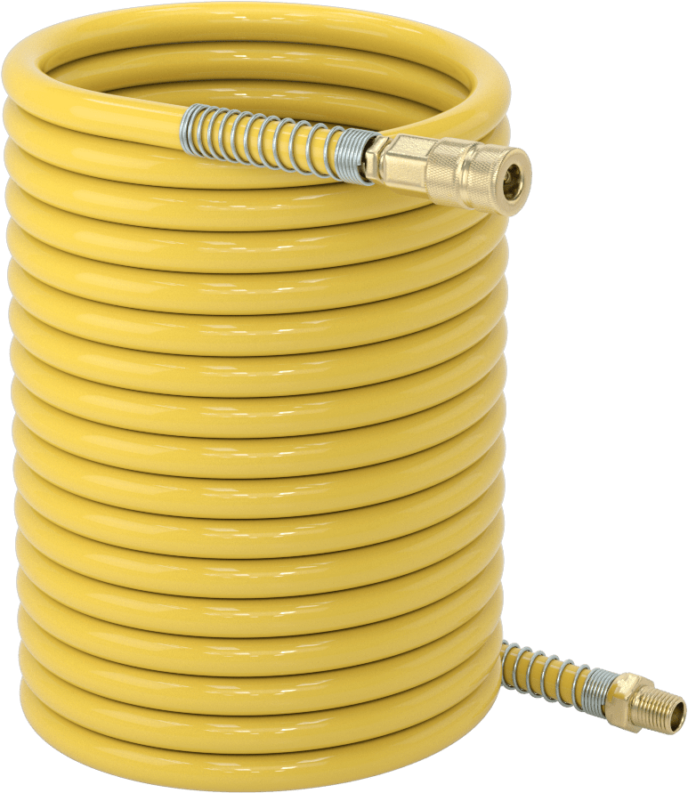 Bağlantı Parçaları ile Geri Çekilebilir Hava Hortumu, 1/4 ARO Hızlı Bağlantı Kesme Soketi x 1/4 NPT Erkek, 1/2" OD, 9 Fit Uzunluk