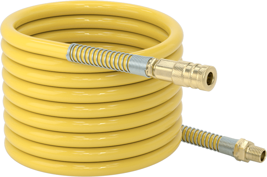 Bağlantı Parçaları ile Geri Çekilebilir Hava Hortumu, Pirinç Hızlı Bağlantı Kesme 1/4 Soket x 1/4 NPT Erkek, 1/2" OD, 5 Fit Uzunluk