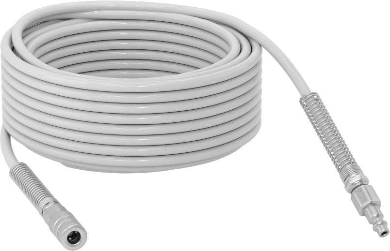 Bağlantı Parçaları ile Geri Çekilebilir Hava Hortumu, Hızlı Bağlantı Kesme 1/4 Pirinç Soket x 1/4 Çelik Plug, 5/16" OD, 50 Fit Uzunluk