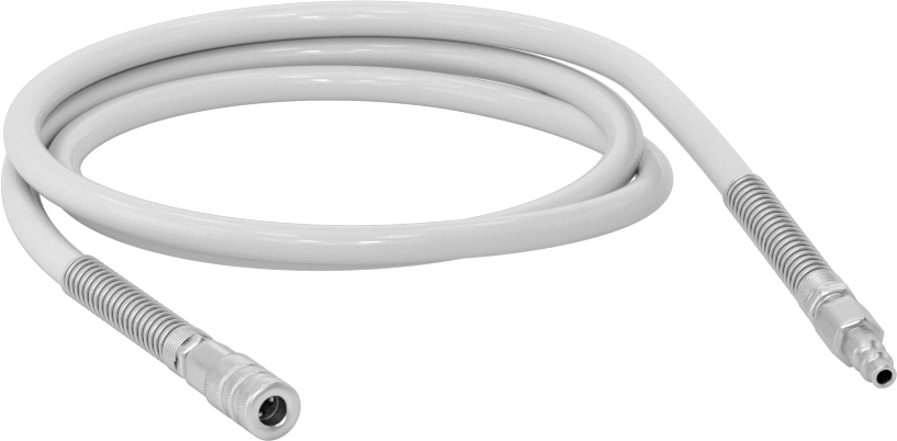 Bağlantı Parçaları ile Geri Çekilebilir Hava Hortumu, Hızlı Bağlantı Kesme 1/4 Pirinç Soket x 1/4 Çelik Plug, 1/2" OD, 5 Fit Uzunluk