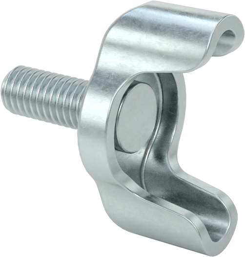 Çinko Kaplı Çelik Kanat Başlı Parmak Vidaları, 10-32 Diş Boyutu, 1/2" Uzunluk