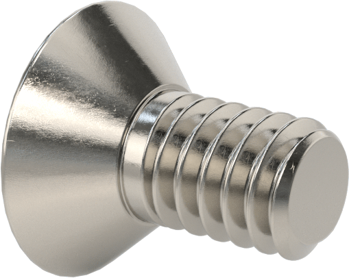 Sol Dişli 18-8 Paslanmaz Çelik Altıgen Soketli Düz Başlı Vida, 1/4"-20 Diş Boyutu, 1/2" Uzunluk
