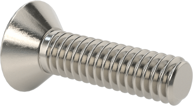 Sol Dişli 18-8 Paslanmaz Çelik Altıgen Soketli Düz Başlı Vida, 1/4"-20 Diş Boyutu, 1" Uzunluk