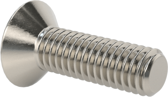 Sol Dişli 18-8 Paslanmaz Çelik Altıgen Soketli Düz Başlı Vida, M3 x 0,5 mm Diş Boyutu, 10 mm Uzunluk