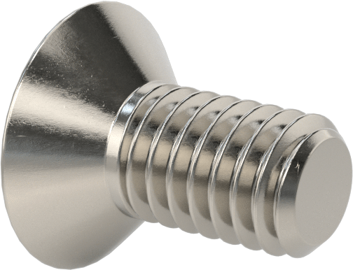 Sol Dişli 18-8 Paslanmaz Çelik Altıgen Soketli Düz Başlı Vida, M4 x 0,7 mm Diş Boyutu, 8 mm Uzunluk