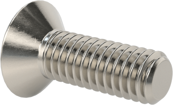 Sol Dişli 18-8 Paslanmaz Çelik Altıgen Soketli Düz Başlı Vida, M4 x 0,7 mm Diş Boyutu, 12 mm Uzunluk