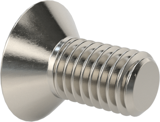 Sol Dişli 18-8 Paslanmaz Çelik Altıgen Soketli Düz Başlı Vida, M5 x 0,8 mm Diş Boyutu, 10 mm Uzunluk