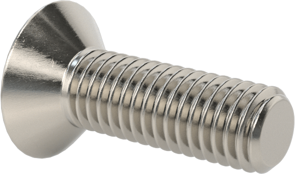 Sol Dişli 18-8 Paslanmaz Çelik Altıgen Soketli Düz Başlı Vida, M5 x 0,8 mm Diş Boyutu, 16 mm Uzunluk