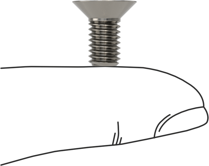 Sol Dişli 18-8 Paslanmaz Çelik Altıgen Soketli Düz Başlı Vida, M6 x 1 mm Diş Boyutu, 12 mm Uzunluk