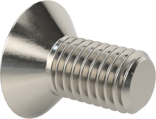Sol Dişli 18-8 Paslanmaz Çelik Altıgen Soketli Düz Başlı Vida, M8 x 1,25 mm Diş Boyutu, 16 mm Uzunluk