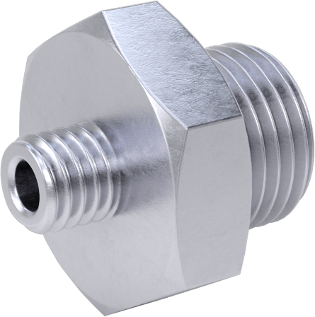 Yüksek Basınçlı Nikel Kaplı Pirinç Boru Bağlantı Parçası, Adaptör, 1/8 BSPP Erkek, M5 x 0,8 mm Diş Boyutu Erkek