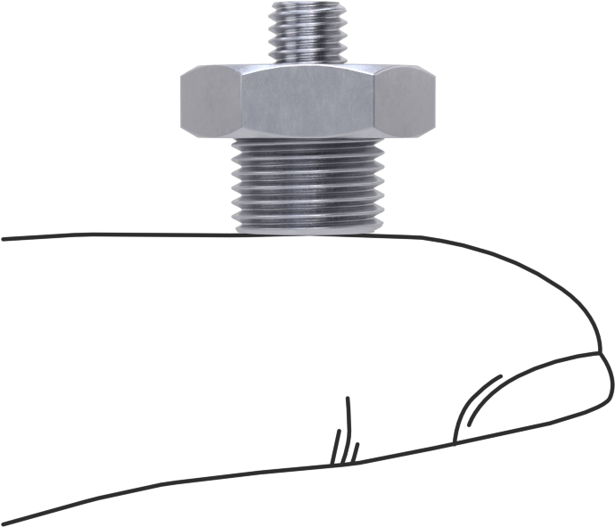 Yüksek Basınçlı Nikel Kaplı Pirinç Boru Bağlantı Parçası, Adaptör, 1/8 BSPP Erkek, M5 x 0,8 mm Diş Boyutu Erkek