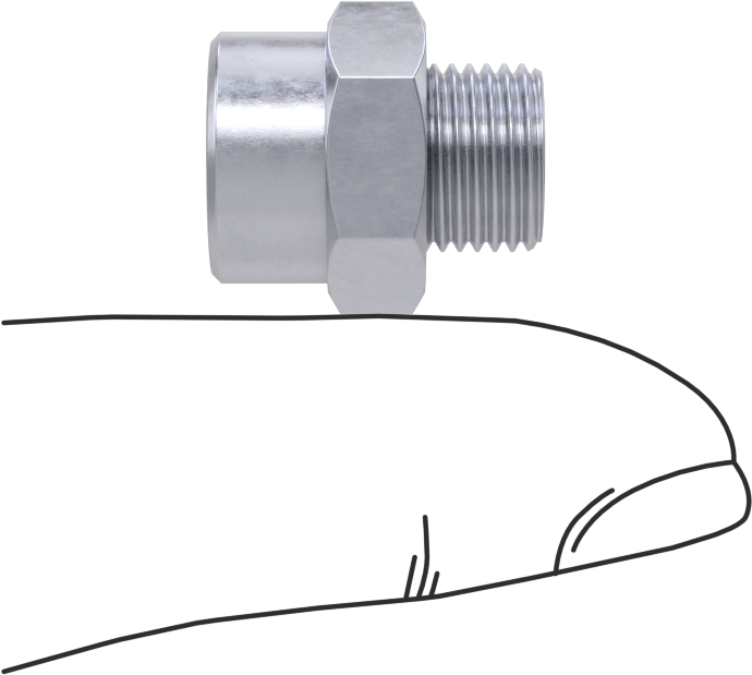 Yüksek Basınçlı Nikel Kaplı Pirinç Boru Bağlantı Parçası, Adaptör, 1/8 BSPP Dişi x 1/8 BSPP Erkek, 11/16" Uzunluk