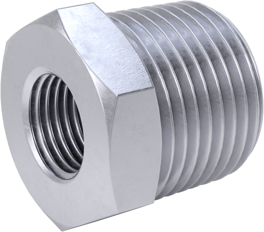 Yüksek Basınçlı Nikel Kaplı Pirinç Boru Bağlantı Parçası, Burç Redüksiyon Adaptörü, 3/8 Erkek x 1/8 Dişi BSPT