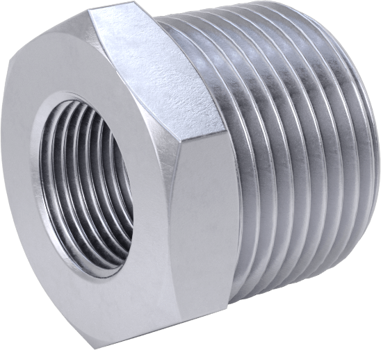 Yüksek Basınçlı Nikel Kaplı Pirinç Boru Bağlantı Parçası, Burç Redüksiyon Adaptörü, 3/4 Erkek x 3/8 Dişi BSPT