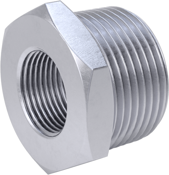 Yüksek Basınçlı Nikel Kaplı Pirinç Boru Bağlantı Parçası, Burç Redüksiyon Adaptörü, 1-1/4 Erkek x 3/4 Dişi BSPT