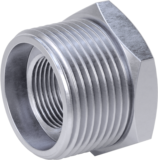 Yüksek Basınçlı Nikel Kaplı Pirinç Boru Bağlantı Parçası, Burç Redüksiyon Adaptörü, 1-1/4 Erkek x 3/4 Dişi BSPT