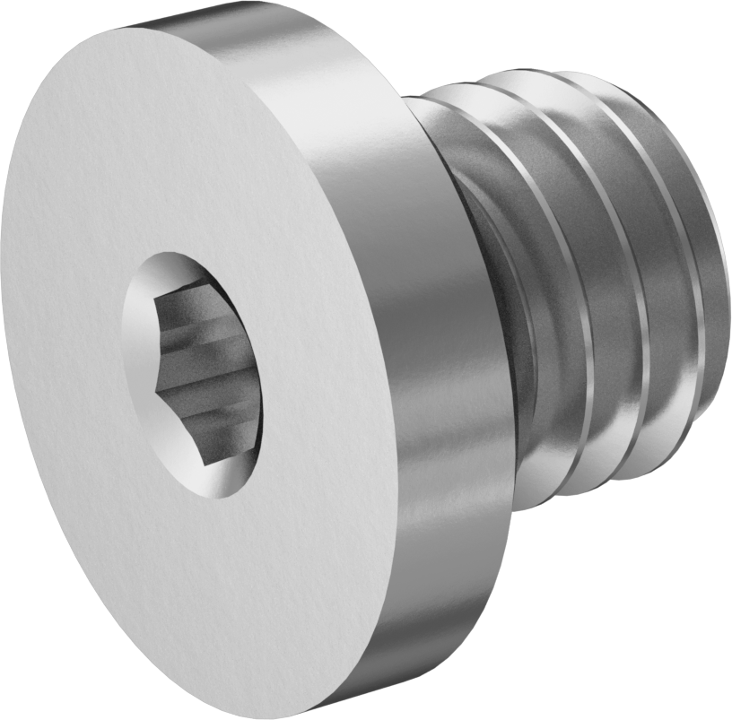 Nikel Kaplı Pirinç Boru Bağlantı Parçası, Altıgen Tahrikli ve Buna-N O-Ringli Fiş, M5 x 0.8 mm