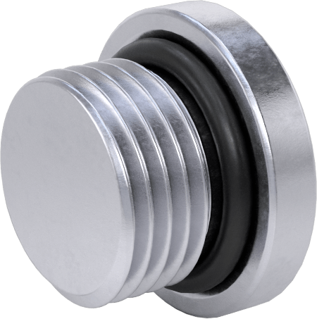 Yüksek Basınçlı Nikel Kaplı Pirinç Boru Bağlantı Parçası, Altıgen Tahrikli Tıkaç, Floroelastomer O-Ring, 1/8 BSPP
