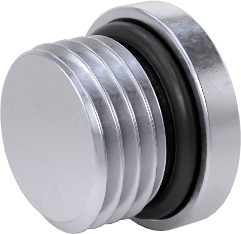 Yüksek Basınçlı Nikel Kaplı Pirinç Boru Bağlantı Parçası, Altıgen Tahrikli Tıkaç, Floroelastomer O-Ring, 1/4 BSPP