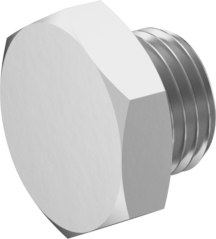 Nikel Kaplı Pirinç Boru Bağlantı Parçası, Düşük Basınç, Dış Altıgen Tahrikli Fiş, M10 x 1 mm